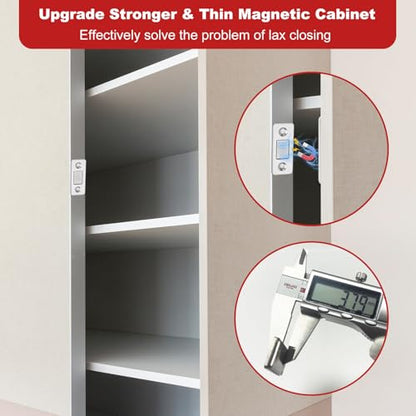 Cabinet Magnetic Catch 18 Pack Ultra Thin Cabinet Door Magnetic Catch for Drawer Magnet Adhesive Cabinet Latch Magnetic Closures for Sliding Door Closure Kitchen Closet Closer - style: 18 Pack