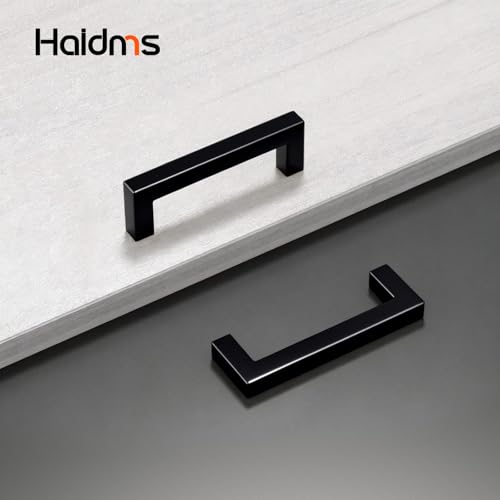 Haidms Black Cabinet Handles 3 Inch Matte Black Cabinet Handles 30 Pack - color: Black, size: 3 Inch Hole Center