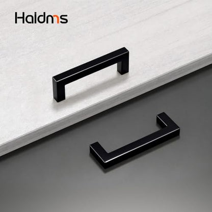 Haidms Black Cabinet Handles 3 Inch Matte Black Cabinet Handles 30 Pack - color: Black, size: 3 Inch Hole Center