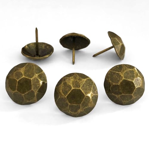 60PCS Large Round 1-inch Antique Brass Upholstery Tacks,D25mmxL25mm QG - color: 25mm Brass Turtle