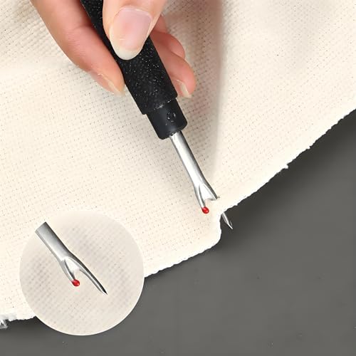 Kesttenn Needle Threaders & Seam Rippers Set,2 Size Stitch Remover Tools for Embroidery, Sewing Lovers & Crafters (Red) - color: Red