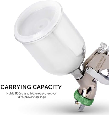 NEIKO 31214A Air Spray Paint Gun, HVLP with Gravity Feed, 1.5 MM Nozzle, 600 CC Capacity, Spray Gun Paint Sprayer for Walls, Automotive, Home Improvement - style: 1.5mm nozzle