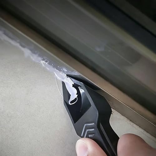 5PCS Silicone Caulking Tool Kit with Replaceable Pads Caulk Remover Glass Glue Angle Scraper for Kitchen Bathroom Window