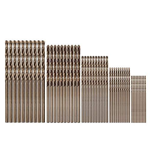 POWERTEC M35 Cobalt Drill Bit 1mm-3mm, 50-Pk HSS Twist Bits (QDB2104) - style: 50PK Metric Cobalt Drill Bits Set (1mm-3mm)
