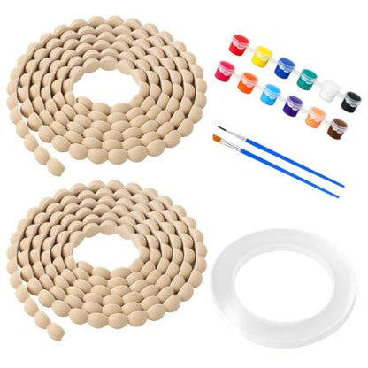 157" x 0.71" Flexible Decorative Bead Molding Trim Peel and Stick Paintable - color: Wood-13ft/18mm