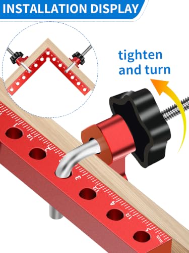 8PCS 90° Corner Clamps for Woodworking, Aluminum Right Angle Kit - size: 4x 5.5" + 4x 3.14"
