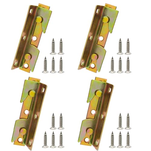 BokWin No Mortise Bed Rail Fittings, 4 Sets