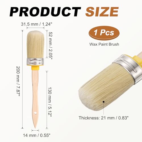 uxcell Wax Paint Brushes 2x1.2 Chalk Stencil Brush Oval PET Fiber Bristle - size: 2 x 1.2 Inch