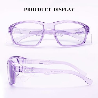 ProtectX Stylish Safety Glasses Anti-Fog Scratch Lilac Clear - 6PC - color: 6 Pack Lilac