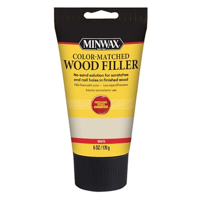 Minwax Color-Matched Wood Filler, White, 6 oz - size: 6 oz.