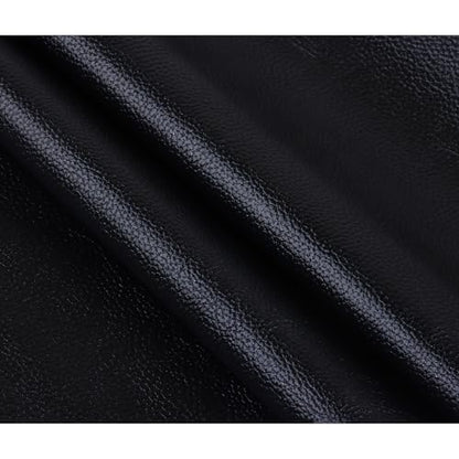Ramya Faux Leather Sheets Roll 12" X 53"(30cm X 135cm) Upholstery Faux Leather Suitable for Handmade DIY, Earrings, Hair Clips, Sewing Crafts Projects (Black) - color: Black