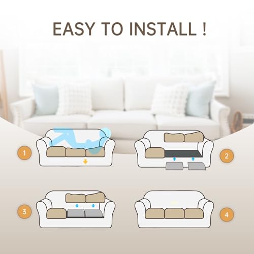 Nigoone 3 Pack Couch Sofa Cushion Support 20"x 20" Foam for Sagging Seat-High Density Foam Under Furniture Loveseat Chair Seat Cushion Sag Repair Anti Slip, Dark Grey