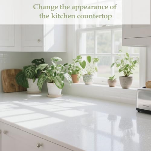 White Contact Paper Glossy Shiny Peel and Stick Wallpaper for Countertops - color: White, size: 15.7" x 393