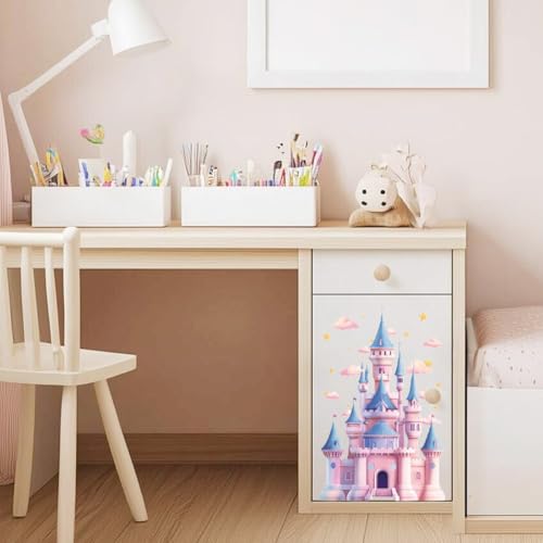 Peacoblue Magic Castle Rub On Transfers for Furniture Craft 6"x12" - style: Magic Castle