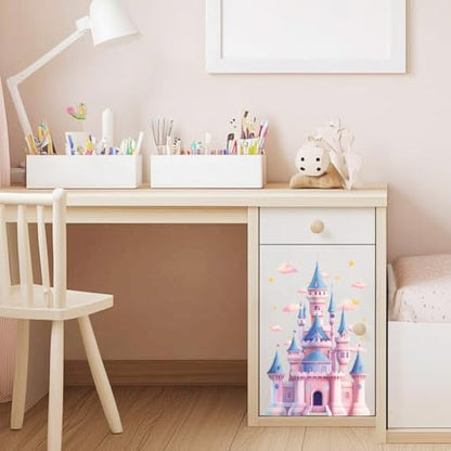 Peacoblue Magic Castle Rub On Transfers for Furniture Craft 6"x12" - style: Magic Castle