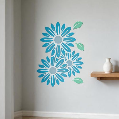 TIAMECH A4 Reusable Rustic Sunflower Floral Stencil for Painting - style: Rustic Sunflower Floral