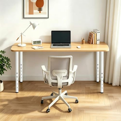 Jahof Adjustable Table Legs 22-36 inch (55-90 cm), Ø42/38 mm (4, White) - color: White