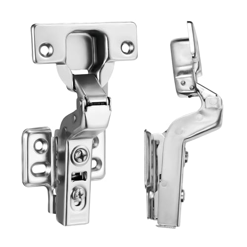 2Pcs Frameless Soft Close Inset Cabinet Hinges 50% Faster Install - color: Inset, size: 1 Pair