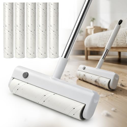 Extra Large Lint Roller for Pet Hair, Strong Sticky Rollers with 5 Refills