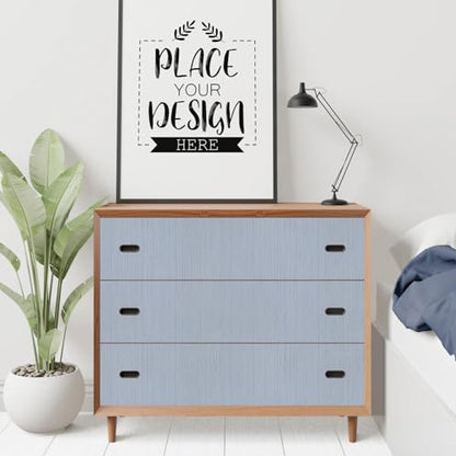Blue Grasscloth Peel and Stick Wallpaper Texture Self-Adhesive Contact Paper 15.7" X 120" Faux Grasscloth Removable Wallpaper for Cabinets Counter Top Liners - color: Blue, size: 15.7" x 120"
