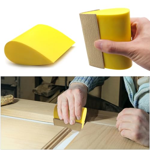 VIBRATITE 9 PCS Contour Sanding Blocks Set, 4 Inch Hand Sander