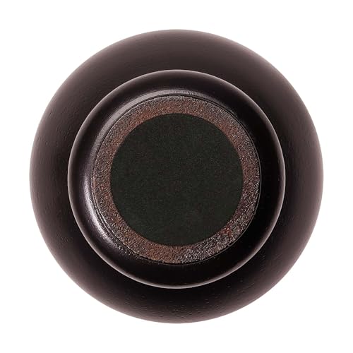 OUTWATER 6 in. H x 4 in. Dia Stained Espresso Solid Hardwood Bun Foot Leg for Furniture 4 Pack with 4 Free Insert Nuts and Drill Bit - color: Espresso