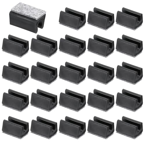 PATIKIL 8mm Rectangle Chair Leg Cover with Felt Pad, 24Pcs, Black Grey - color: Black Grey, size: 8MM
