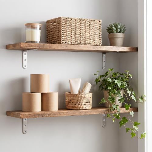 20 Pcs L Bracket Corner Braces 4 Inch Stainless Steel L Bracket Heavy Duty Shelf Bracket for Wood Shelves, Wall Hanging Support 90 Degree Joint Right Angle Brackets with Screws