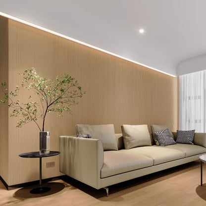 Haimin Wallpaper 24" x 393" Wood Contact Paper Peel and Stick Vinyl Roll - color: Yellow (01)