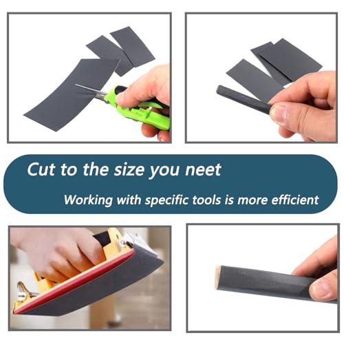 30Pcs 9 x 3.6 Inchs 400 Grit Wet and Dry Handmade Universal Sanding Sheets, Suitable for Woodworking Furniture/Automobiles/Metal/Lacquer Polishing Sandpaper - style: 400 Grit