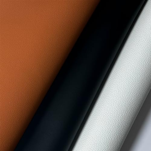 Faux Leather Fabric,54"x12" 1.2mm Thick Durable Synthetic Upholstery Leather Vinyl, Soft Smooth Waterproof, Durable,Replacement Renovate for Wallets, DIY Projects, Furniture, Car Seats 1 Foot-Brown - color: Brown, size: 1 foot (54" x 12")