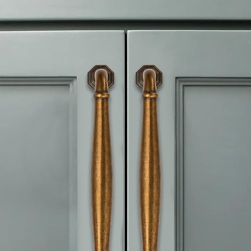 2 Pack 3 Inch Hole Center Antique Brass Heavy Duty Solid Cabinet pulls Ideal for Dressers, Bathroom, cabinets, and Kitchens cabinets. - color: Antique Brass, size: 3 Inch Hole Center, style: 2 Pack