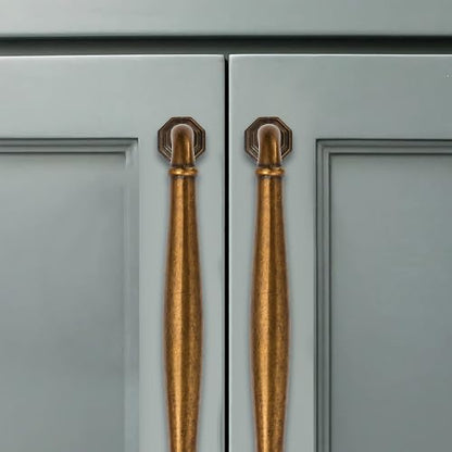 2 Pack 3 Inch Hole Center Antique Brass Heavy Duty Solid Cabinet pulls Ideal for Dressers, Bathroom, cabinets, and Kitchens cabinets. - color: Antique Brass, size: 3 Inch Hole Center, style: 2 Pack