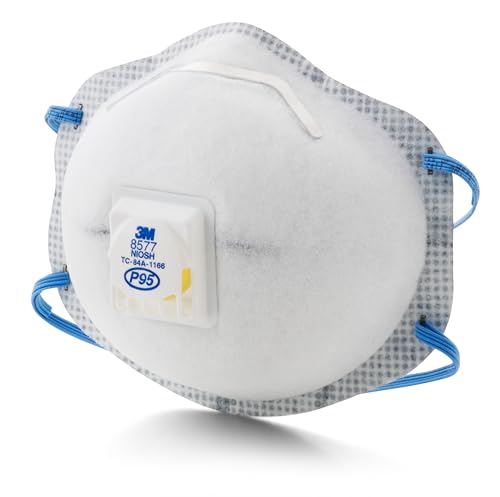 3M Particulate Disposable Respirator 8577, P95, NIOSH APPROVED, Pack of 10