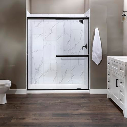 Palisade 25.6 in. x 14.8 in. Vinyl Wall Tiles in Carrara Marble (8 Pack) - color: Carrara Marble, size: Case of 25.6 in. x 14.8 in. Tiles