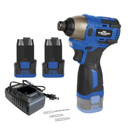 140Nm 17V Brushless Impact Screwdriver with 2 Batteries (Blue) - color: Blue, size: 17V Brushless Screwdriver