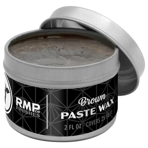 RMP Finishes Paste Wax for Wood Finishing, Use over Milk Paint, Furniture, Kitchen Cabinets, and Tabletops, Brown, 2 oz. - color: Brown, size: 2 Ounce (Pack of 1)