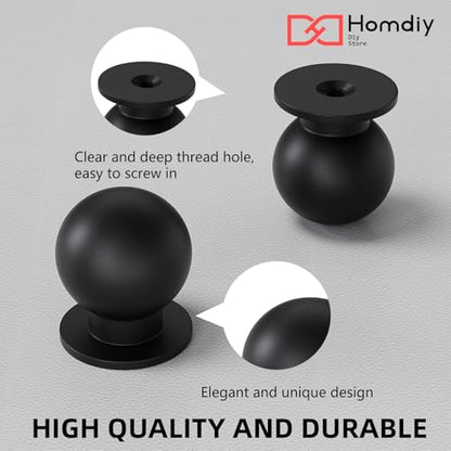 homdiy 25 Pack 15/16in Matte Black Cabinet Knobs - color: Black