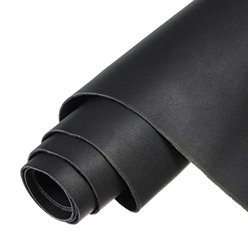 PATIKIL PU Faux Leather Fabric Nappa Grain 2 Yards Length 72"x54"x0.05" Soft Synthetic Leather Material Sheets 1.2mm Thick for Bags DIY Crafts, Black - color: Black, size: 54"x72"x0.05"