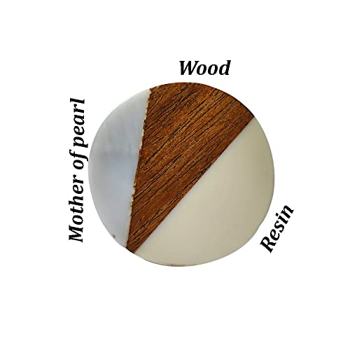 Perilla Home Set of 6 Wooden Knobs Decorative Knobs for Home Kitchen Cabinet Hardware Cupboard Door Dresser Wardrobe and Drawer Pulls (Off White) - style: Off White