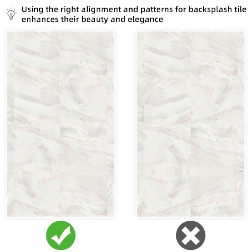 Vieshful 20pcs Peel and Stick Backsplash Tile，12"x12" Self Adhesive Marble Tile for Wall, PVC Waterproof Shower Wall Panels, Back Splash Stick on Tiles for Kitchen Bathroom Living Room - color: White+Yellow