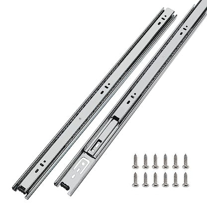 Homdiy 18 Inch Heavy Duty Drawer Slides Side Mount 100 LB Capacity, 1 Pair - size: 18 Inch
