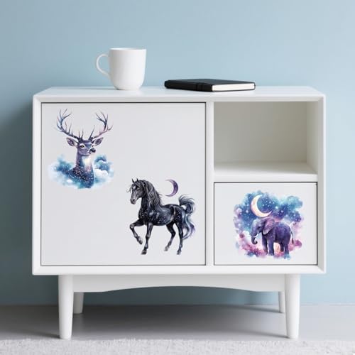 Peacoblue Star Animals Rub On Transfers for Furniture Craft 6"x12" - style: Star Creatures Animals