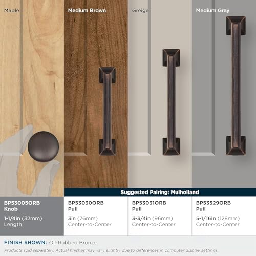 Amerock 1-1/4" Round Edona Oil-Rubbed Bronze Cabinet Knob - color: Oil Rubbed Bronze, size: 1-1/4 Inch (32 mm) Diameter
