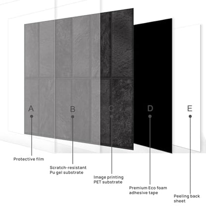 Peel and Stick Tile, Self-Adhesive Kitchen Backsplash Matte Finish - color: Ash Black