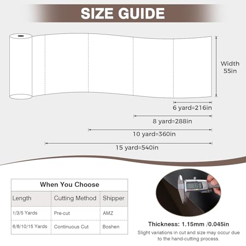 Faux Leather Fabric by The Yard, 55" W Marine Vinyl Fabric, Dark Brown - color: Dark Brown, size: Cut by the yard