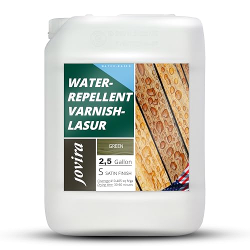 Varnish-LASUR Water-Based Satin Protective Water Repellent | Protects, decorates, and beautifies All Types of Wood with a Pearlescent Effect (2,5 G, Green) - color: Green, size: 2,5 G