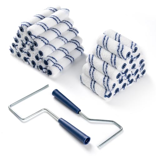 Microfiber Paint Roller, 3/8" Nap, 4 and 6 Inch, 40 Pack - size: 4&6 Inch Paint Roller Kit, 40 Pack