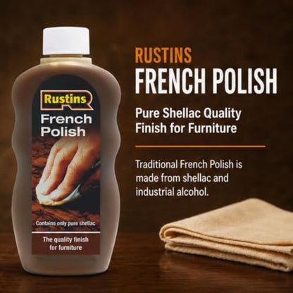 Rustins French Polish Pure Shellac Quality Finish for Furniture 300ml - size: 300ml