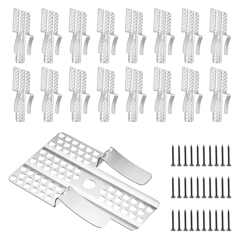 Drywall Repair Clips, 30pcs Drywall Fastner Clips with 60 Screws Fits 1/2" and 5/8" Panels Stainless Steel Wall Patch Kits for Walls Repairing (30)